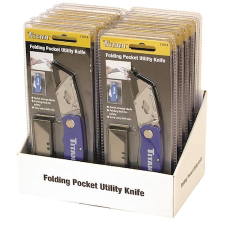 12-Pc Folding Pocket Utility Knife D